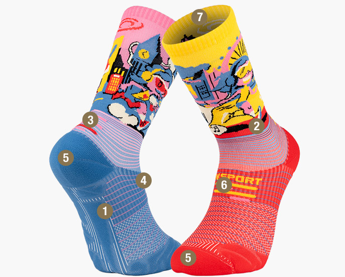 RUN MARATHON high socks DBDB LONDON